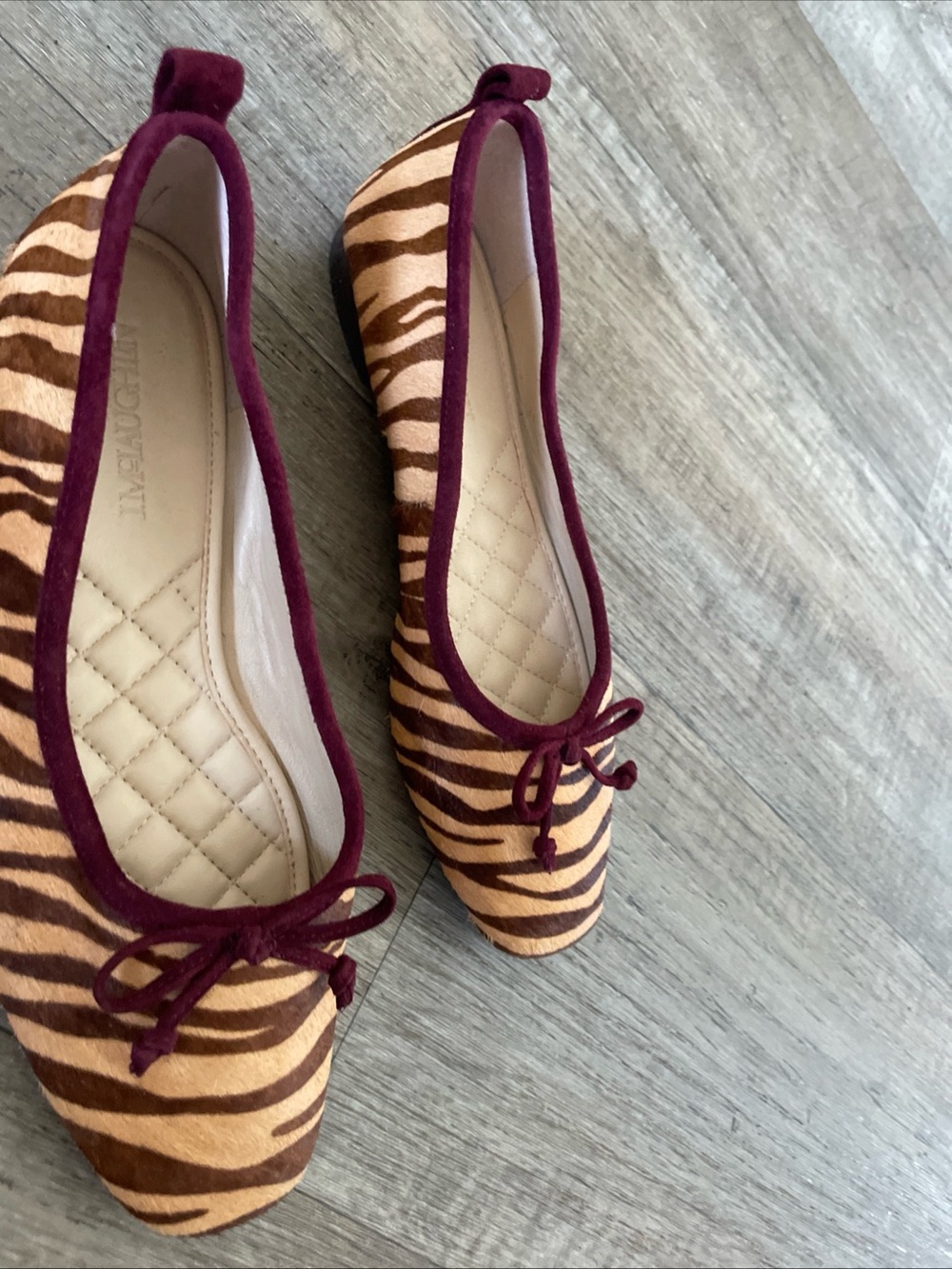 J. McLaughlin Zebra Calf Hair Tassel Loafers Leather Flats Women’s Size 6 - Picture 8 of 16